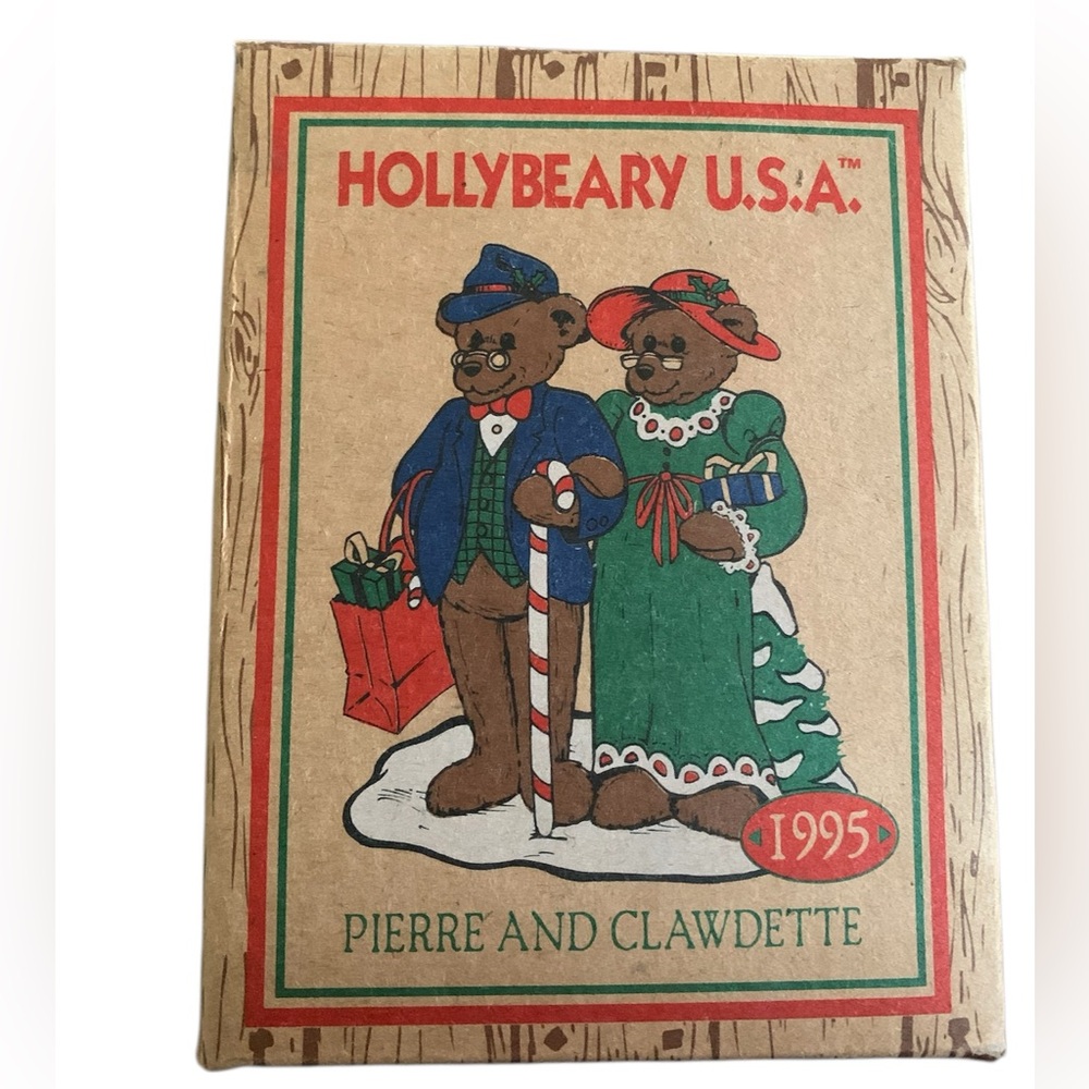 HollyBeary USA Pierre and Clawdette Fosse Figurine 1995 Christmas Figure w/ Box
